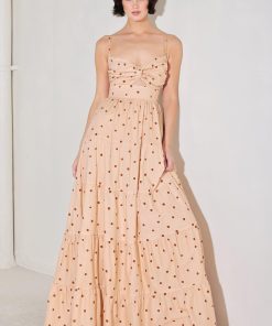 DOTTED DREAM WOVEN MAXI DRESS Freemarket