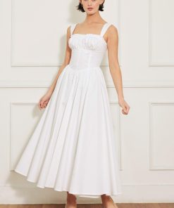 SWEETHEART SERENADE WOVEN MIDI DRESS Freemarket