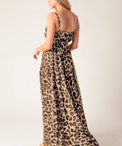 BEACH BUM LEOPARD WOVEN MAXI DRESS Flying Tomato