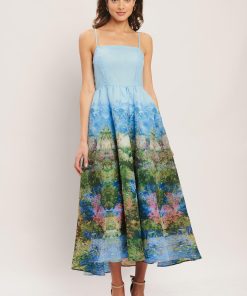 IMPRESSION GARDEN WOVEN MIDI DRESS Flying Tomato